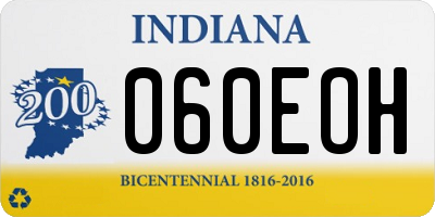 IN license plate 060EOH