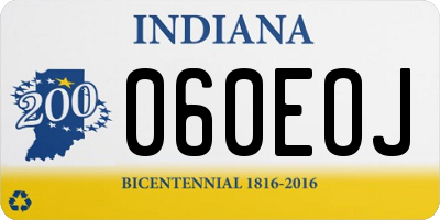 IN license plate 060EOJ