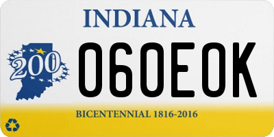 IN license plate 060EOK