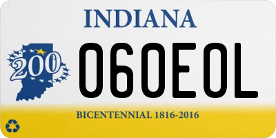 IN license plate 060EOL