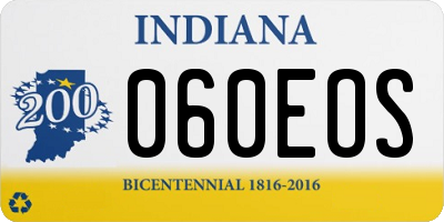 IN license plate 060EOS