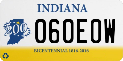 IN license plate 060EOW