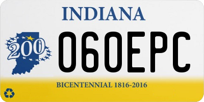 IN license plate 060EPC
