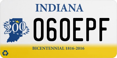 IN license plate 060EPF