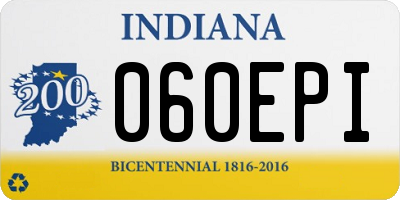 IN license plate 060EPI