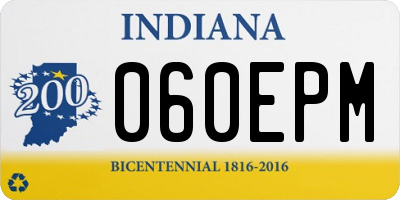 IN license plate 060EPM