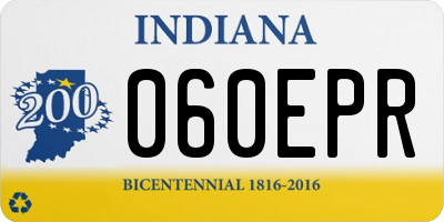 IN license plate 060EPR
