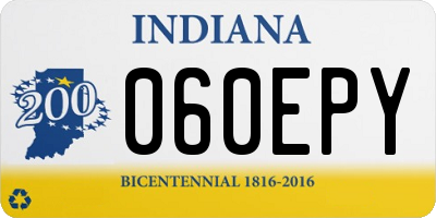 IN license plate 060EPY