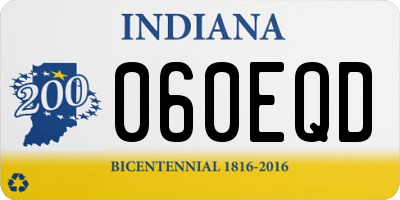 IN license plate 060EQD