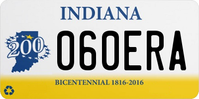 IN license plate 060ERA