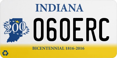 IN license plate 060ERC