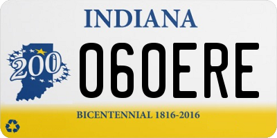 IN license plate 060ERE