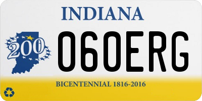 IN license plate 060ERG