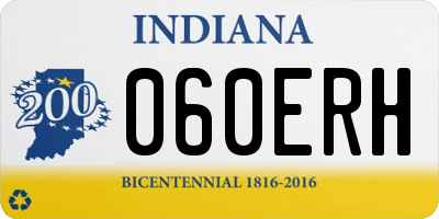 IN license plate 060ERH