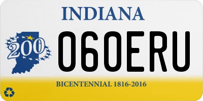 IN license plate 060ERU