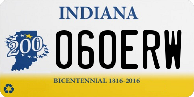 IN license plate 060ERW