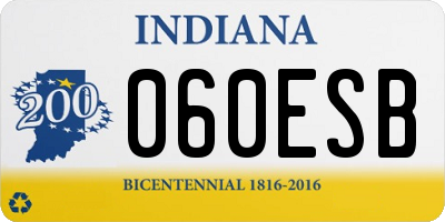 IN license plate 060ESB