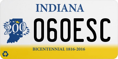 IN license plate 060ESC
