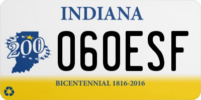 IN license plate 060ESF