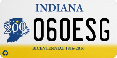 IN license plate 060ESG