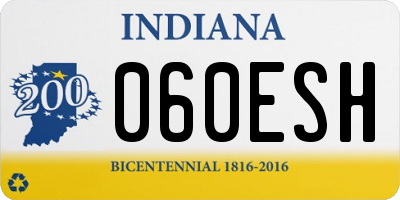 IN license plate 060ESH