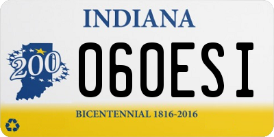 IN license plate 060ESI