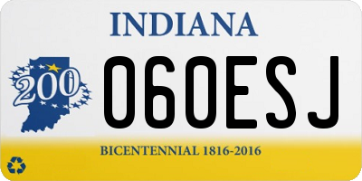 IN license plate 060ESJ