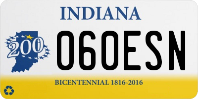 IN license plate 060ESN