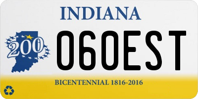 IN license plate 060EST