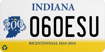 IN license plate 060ESU