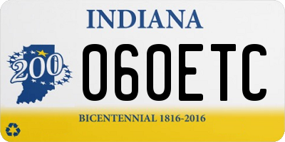 IN license plate 060ETC