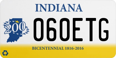 IN license plate 060ETG