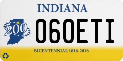 IN license plate 060ETI
