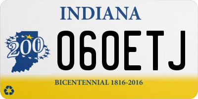 IN license plate 060ETJ