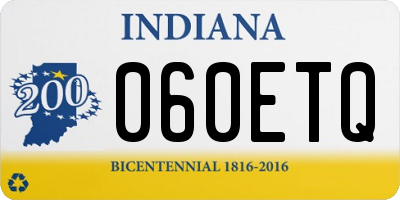 IN license plate 060ETQ