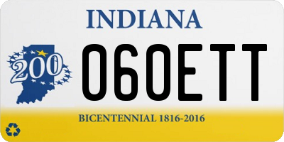 IN license plate 060ETT
