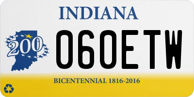 IN license plate 060ETW