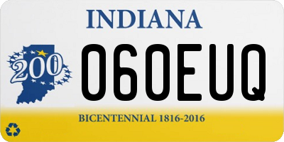 IN license plate 060EUQ