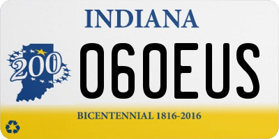 IN license plate 060EUS