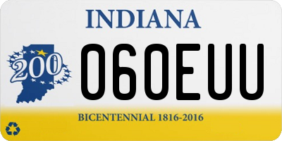 IN license plate 060EUU