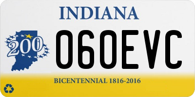 IN license plate 060EVC