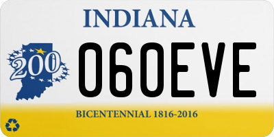 IN license plate 060EVE