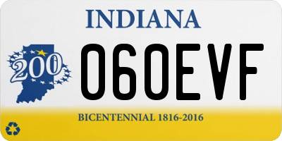 IN license plate 060EVF