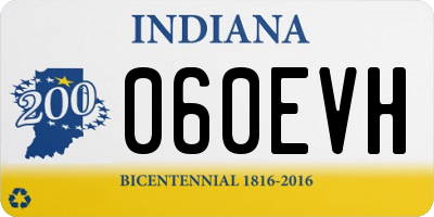 IN license plate 060EVH