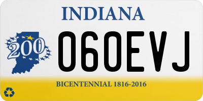 IN license plate 060EVJ