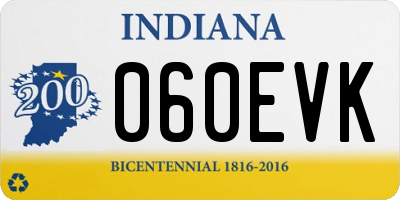 IN license plate 060EVK