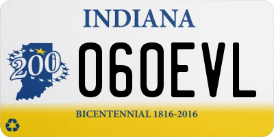 IN license plate 060EVL