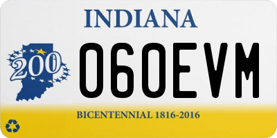 IN license plate 060EVM