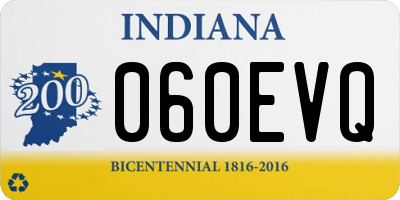 IN license plate 060EVQ
