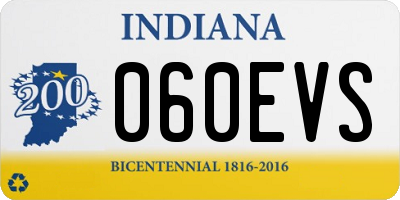 IN license plate 060EVS